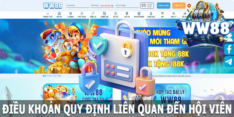 Điều khoản quy định liên quan đến hội viên WW88